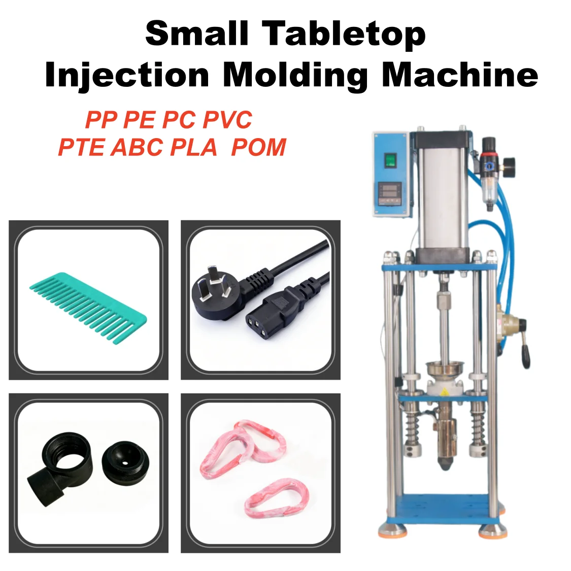 

30 г вертикальная литьевая машина Настольная машина для литья под давлением пластика PP PE ПВХ ABS PA6 PA66