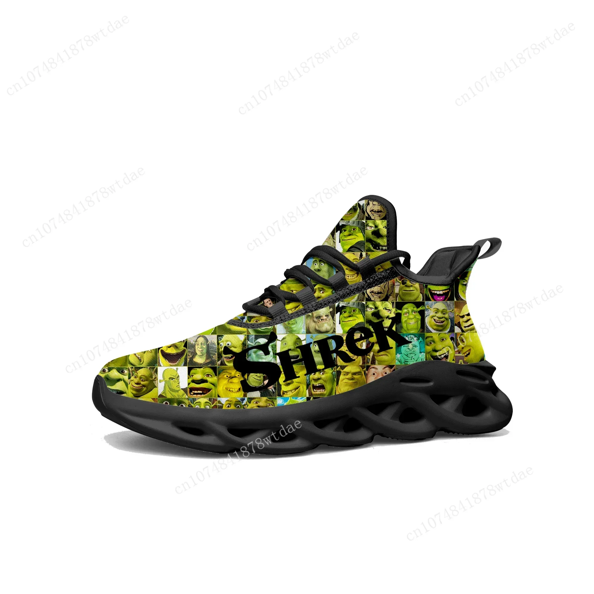 S-Shrek Flats Sneakers Men Women Teenager Sports Running Shoe High Quality Cartoon Comics Manga Custom Lace Up Mesh Footwear