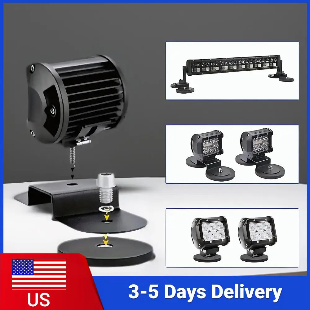 

Комплект из 2 магнитных креплений для световых балок, универсальные, с мощными присосками, для светодиодных рабочих фар и вспомогательных фар дальнего света