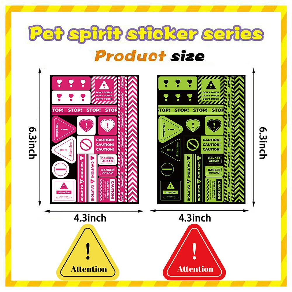 8/16 Vellen Waarschuwing Gevaar Verbodsborden Cordon Stickers Laptop Telefoon Auto Reisbagage Motorfiets Koelkast Fiets Cool Sticker