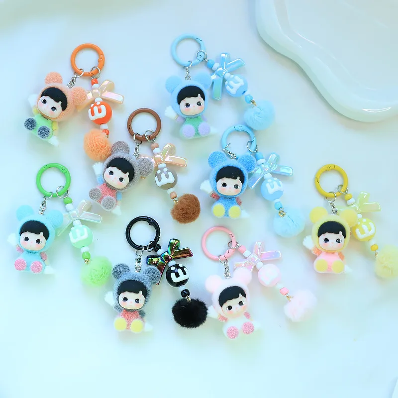 

New model Kawaii Doll Hanging Pendant Backpack Hanging Decor Cartoon Car Keyring Kawaii Phone Charms Cute Graduation Party Gifts