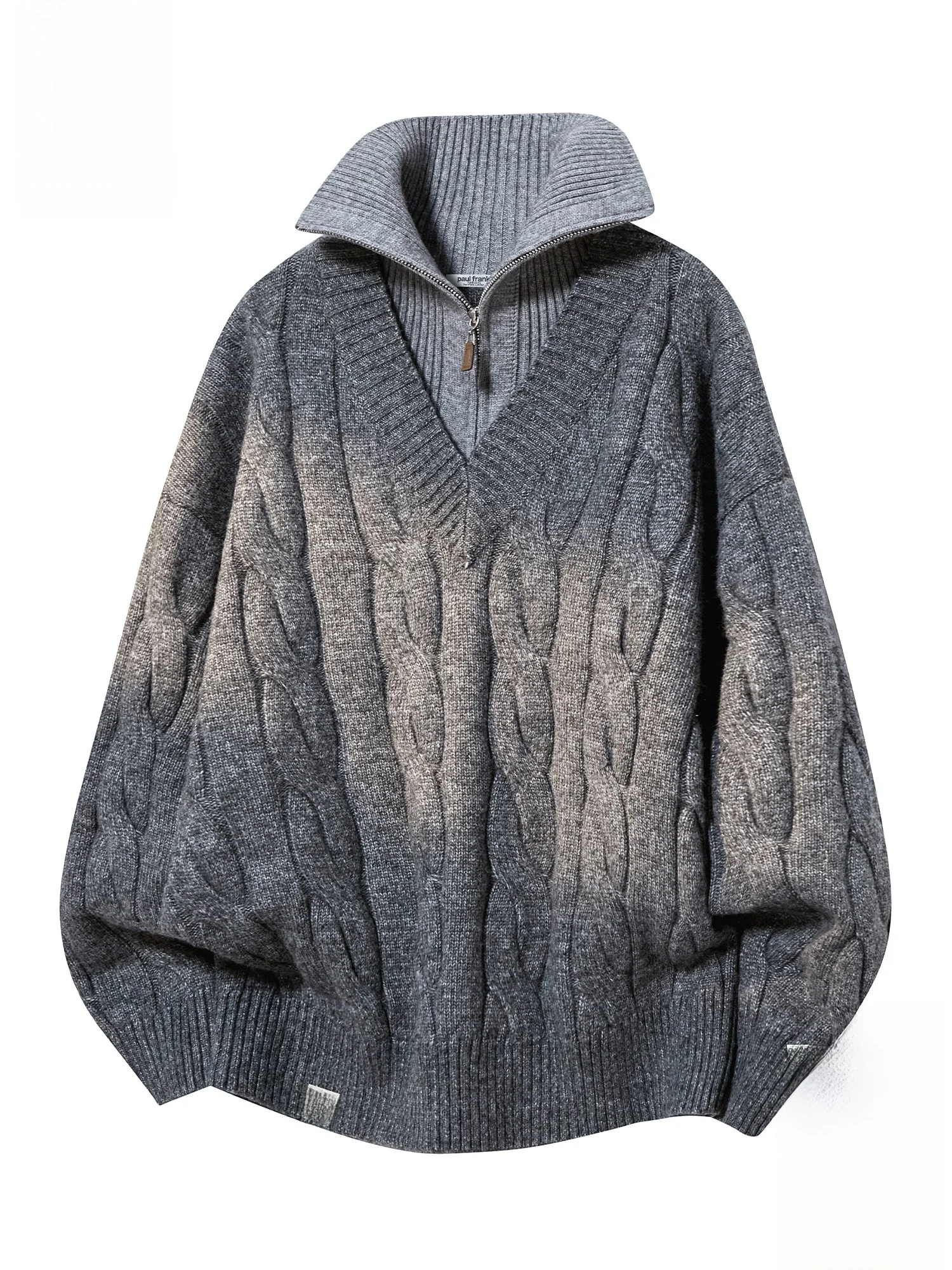 

PaulFrank Heavyweight Lazy Monkey Men's Sweater Winter New Loose Warm Casual Top f High Collar Knitted Pullover Winter Wear