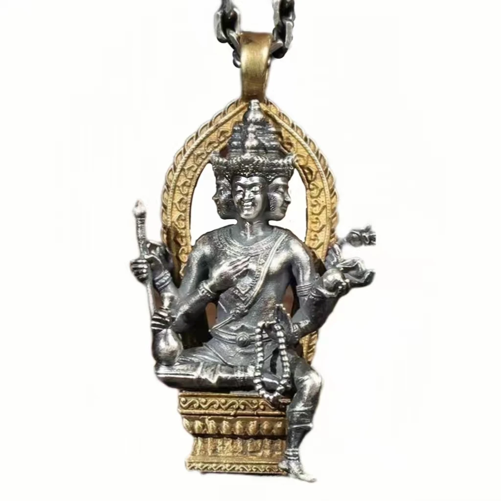Sacred Amulet Buddhism 14 Buddha Statue Pendant Necklace Wholesale Erawan Buddha Ksitigarbha Bodhisattva Men and Women Jewelry