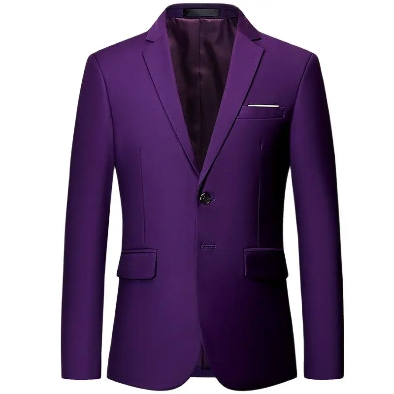 

Pop listing luxury men's blazer large size 6XL Slim solid color jacket, fashion business banquet wedding dress jacket S-6XL