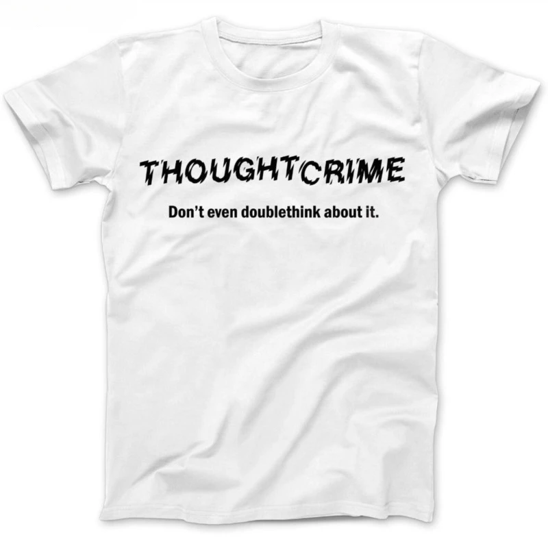 1984 Thought George Orwell  Premium Cotton Animal Farm New Fashion Men Tees Neon T Shirts Informal manga Sweatshirt