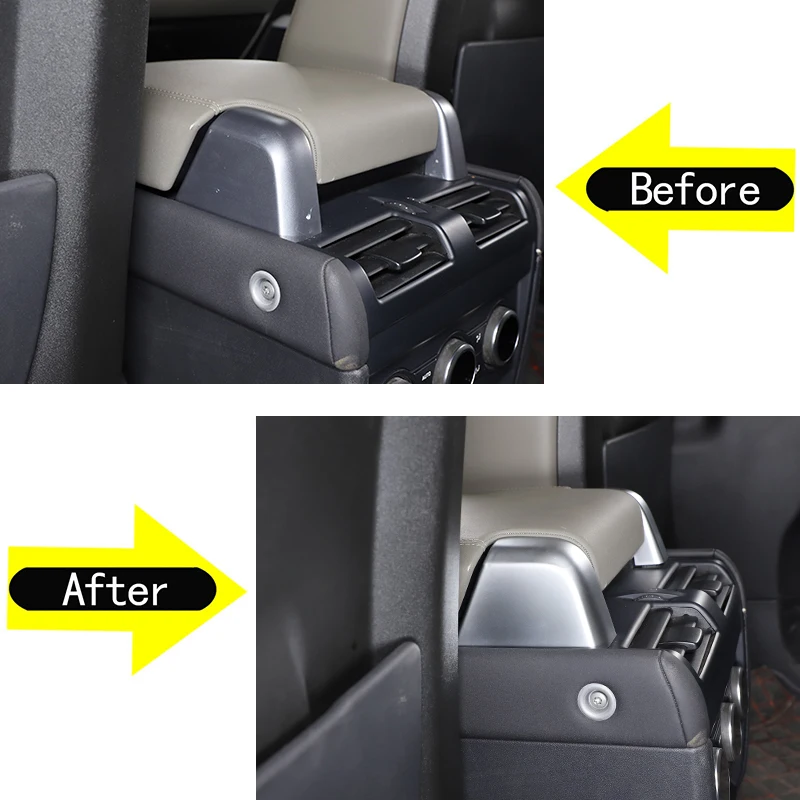 

2 шт., серебристый АБС-пластик для Land Rover Defender 90 110 130 2022-2024, Стайлинг автомобиля, подлокотник, винт, крышка, наклейка, автомобильные аксессуары