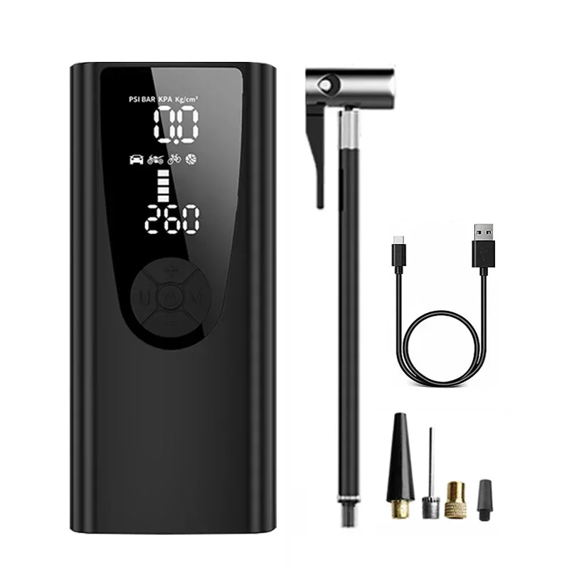 ضاغط هواء للسيارة بشاشة مزدوجة EAFC ، منفوخ إطارات لاسلكي ، مضخة نفخ محمولة للسيارة ، دراجة نارية ، ألعاب كروية ،-mAh ، our mAh #6