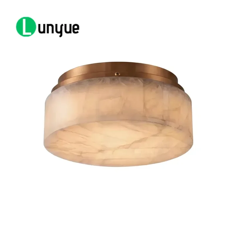 Modern LED Copper Chandelier with Lamp Shade for Villa Foyer Bedroom Luxury Lighting Fixture Home Decor