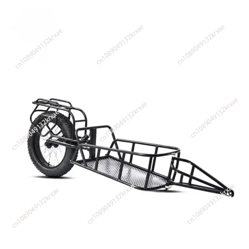 Bicycle Trailer, Mobile Cargo Carrier, Steel Frame, Maximum Load 80kg Convenient and Fast for Heavy Transportation