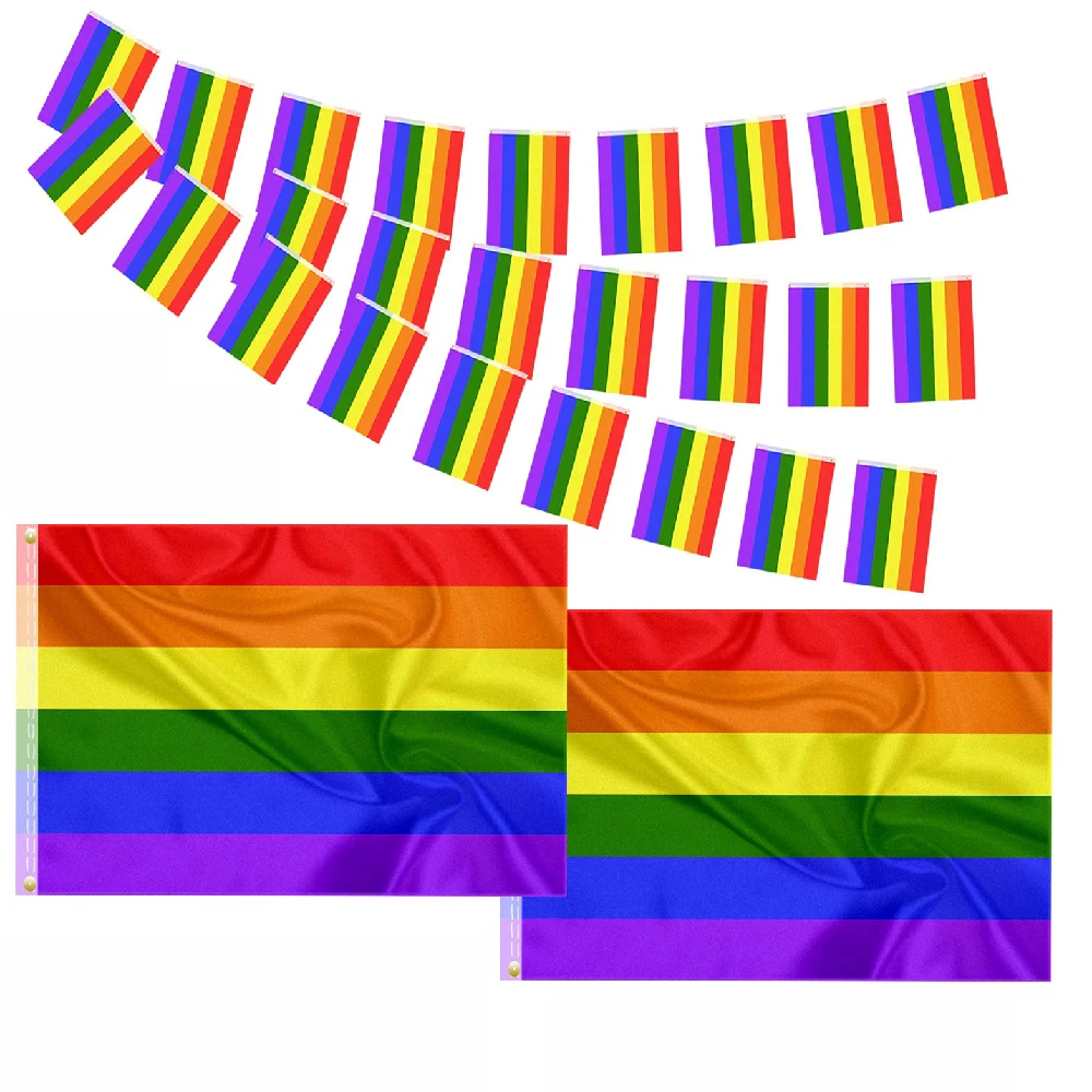 Yehoy Length 14M 40 Flags LGBT Rainbow Flag String