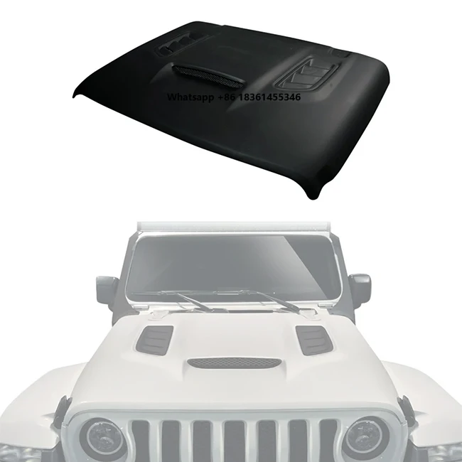 

For Wrangler JL Gladiator JT LUMA 4x4 Accessories Engine Hood Cover Bonnet Engine Protecter Steel 2018+