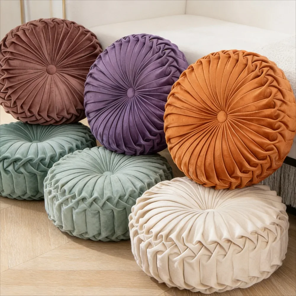 

Nordic Ins Style Handmade Pumpkin Plush Cushion Decorative Lumbar Pillow Bed Sofa Office Bay Window Use