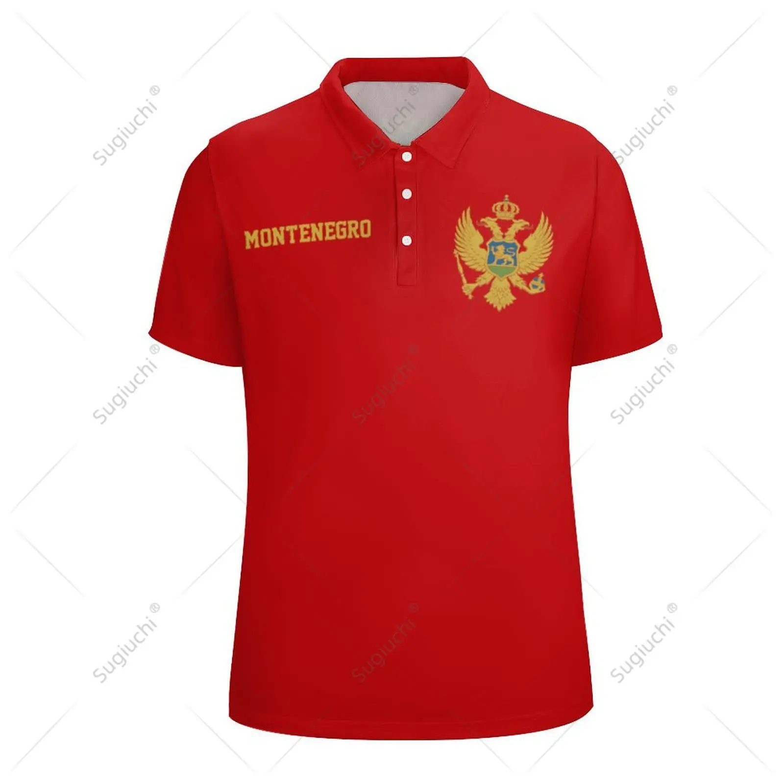 Unisex Polo Shirt Montenegro Flag 3D Print Man Polo Fashion Clothing Tracksuits Short Sleeves