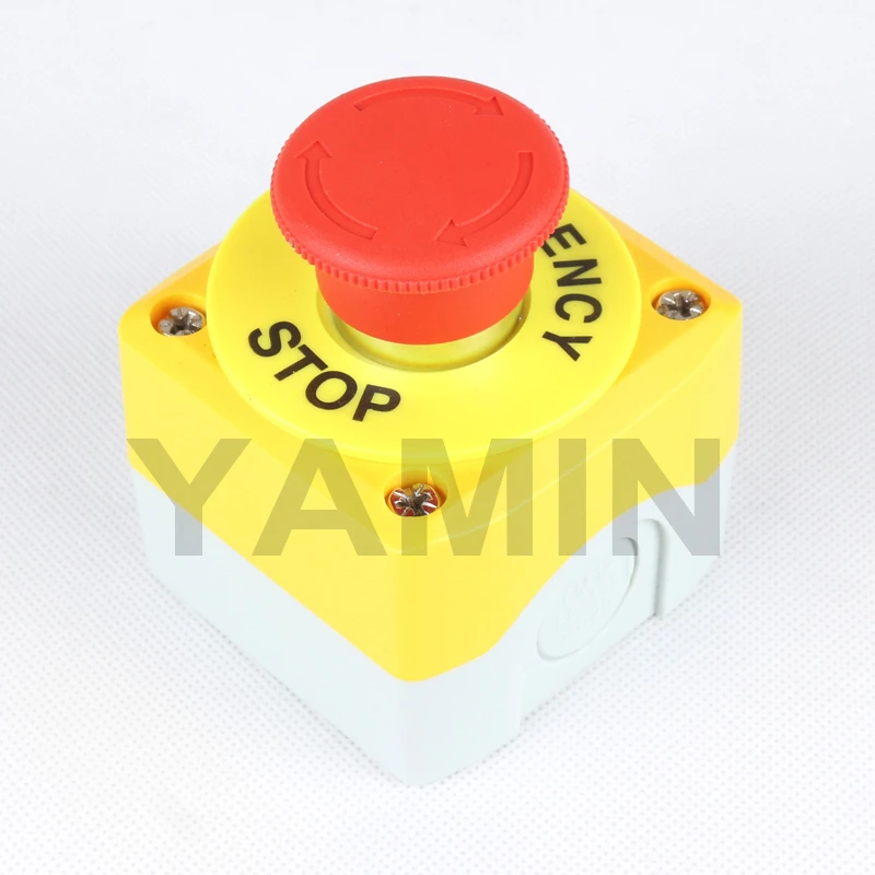 22mm EX Waterproof Emergency Stop Push Button Switch Box Mushroom Elevator Lift Security Rain-proof BE102C