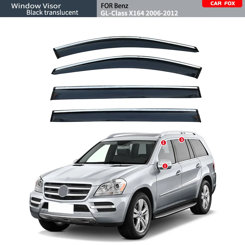 

For Benz GL Class X164 X166 2006-2015 Car Window Visor Awning Shelters Windshield Side Window Rain Sun Shade Auto Accessories