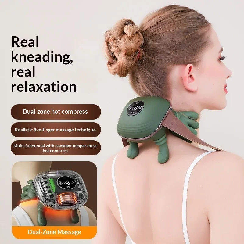 

Бионический массажер для пальцев, шеи и плеч, массажер для рук и ног, расслабляющий массажер с бесшумным бесщеточным двигателем