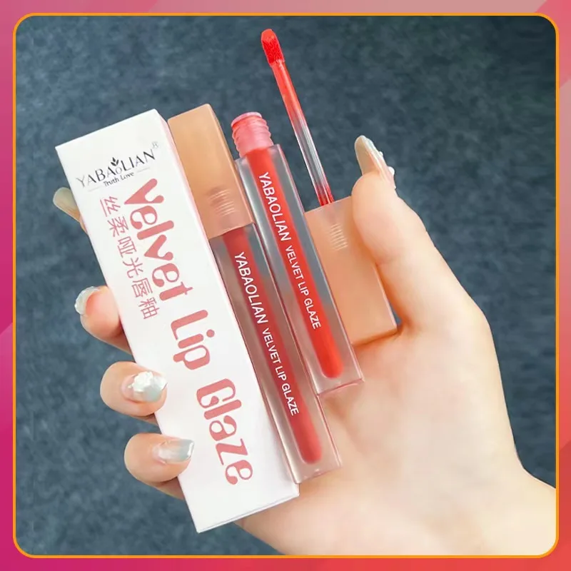 Pink Tube Velvet Matte Lip Stain Transfer Proof Long Lasting Creamy Lip Makeup 1PC Essential