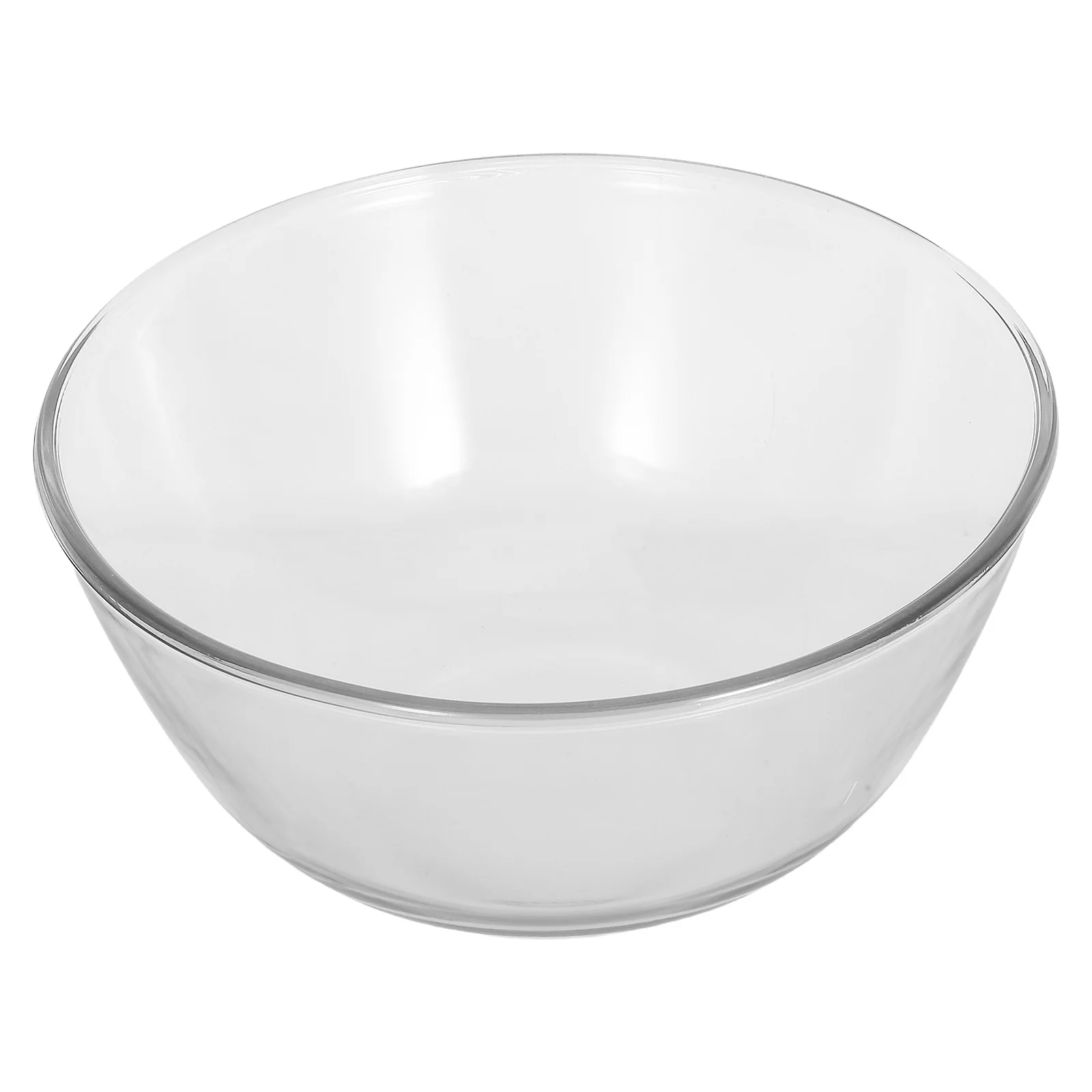 

1Pcs Glass Fruit Bowl Transparent Salad Container Kitchen Accessory Large Capacity Food Serving Bowl Glass Material