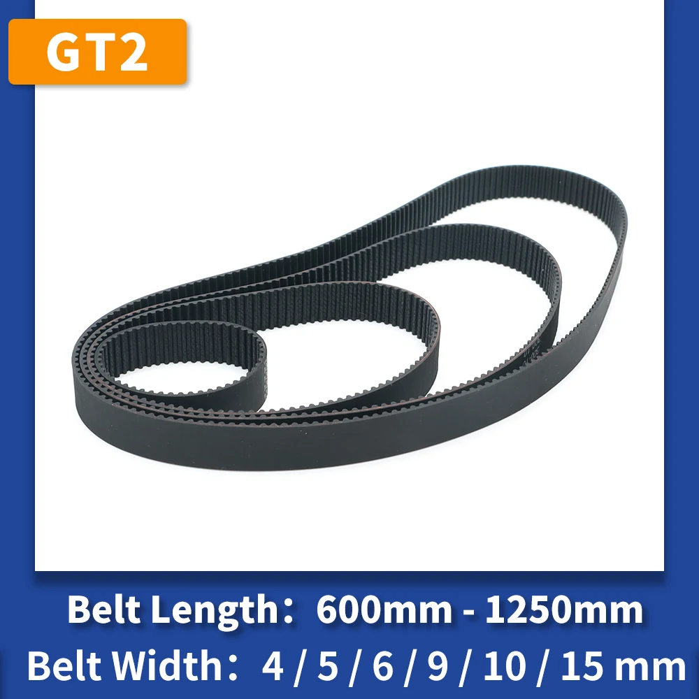 GT2 Belt 600 mm - 1250 mm 2GT Belt 4mm 6mm 9mm 10mm GT2 2GT 3D Printer Belt 610 630 650 660 700 750 800 900 1000 1100 1110 1210