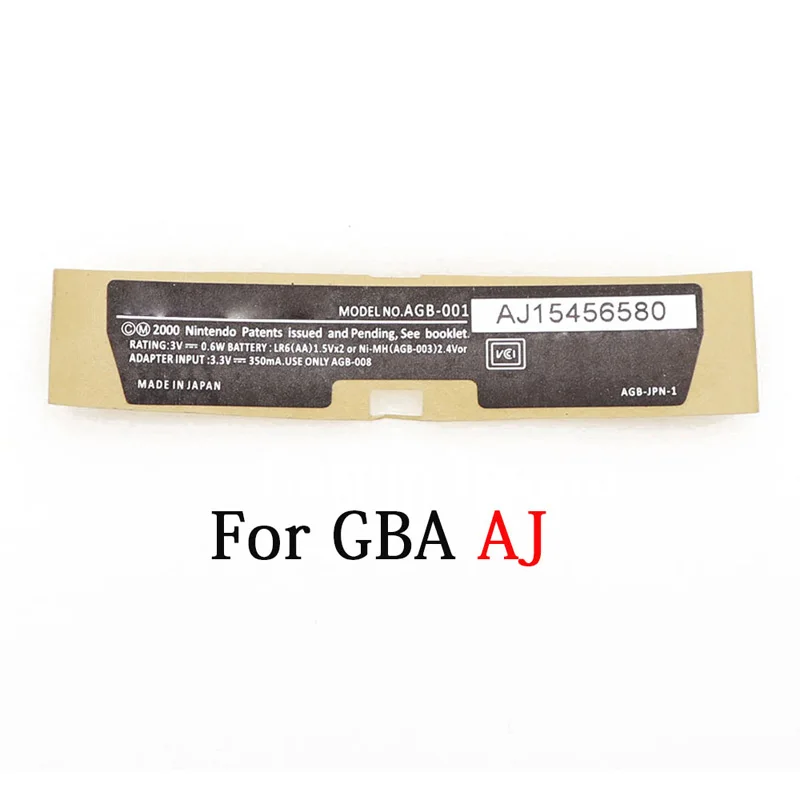 1 шт., наклейка на заднюю панель контроллера GBA SP GBC GBP