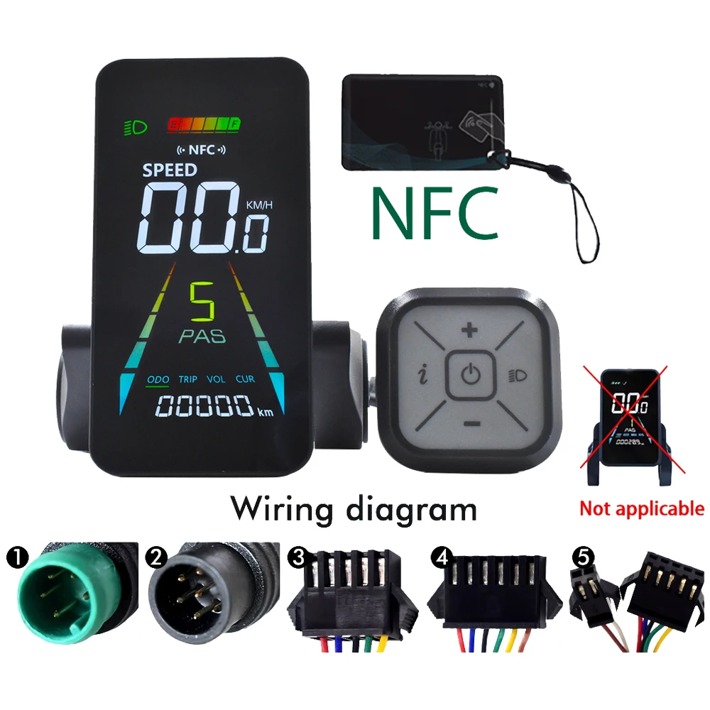 

F4 UART2 Turn On The NFC Digital Stopwatch Computer Screen Electric Bicycle Display Ebike Accessories Cycling Computer Bike