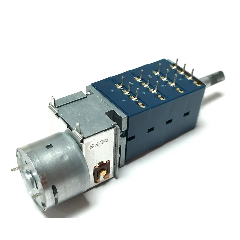 1pc ALPS RK27 50KA/100KAX4  Quad Balanced Four-channel Audio Volume Potentiometer with Motor Volume HiFi Stereo Audio 12Pins