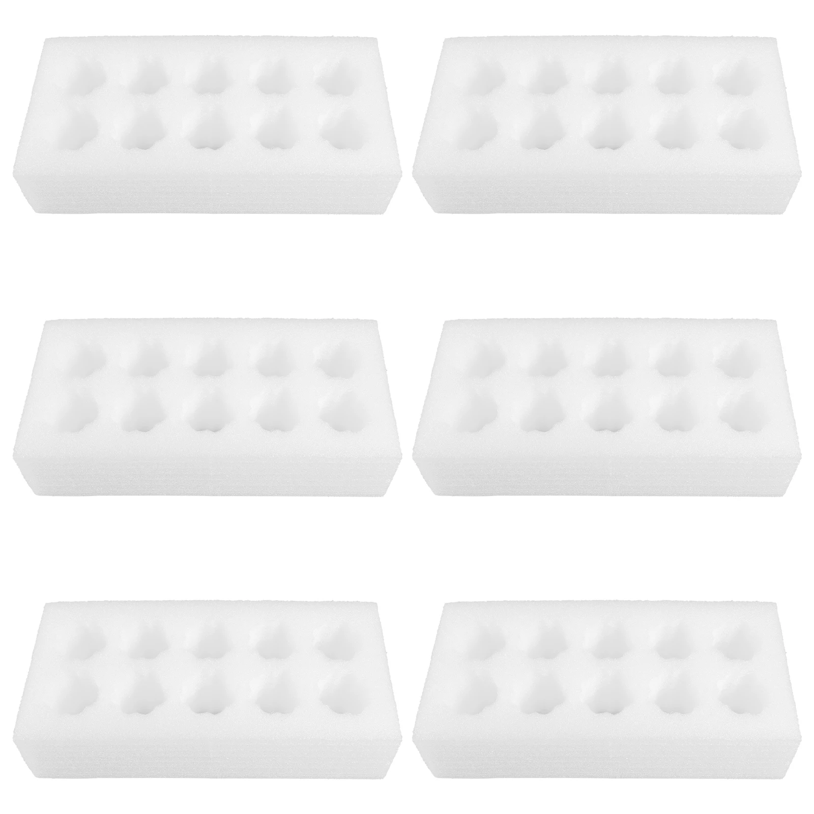 

6 set Egg Tray White 10 Pack Thickened Shockproof Holders for Home Delivery Storage Anti Fall Foam Trays Egg Protector Container