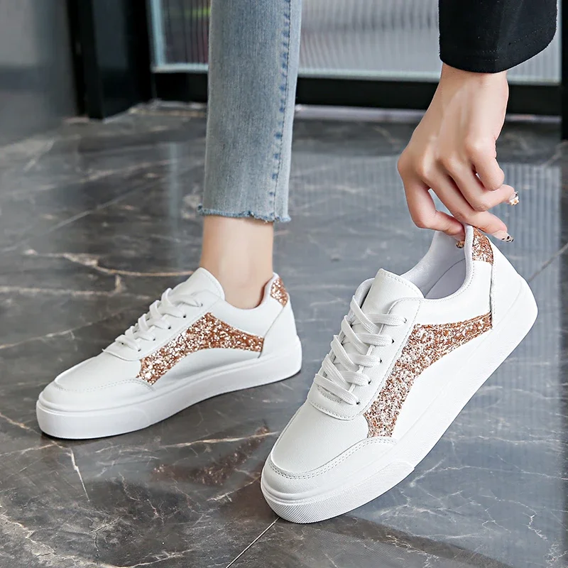 

Seasons New Women Flat Sole Single Shoes Oversized Casual Sports Shoes Running Tennis Low Top Lace Up Women Shoes Tenis De Mujer