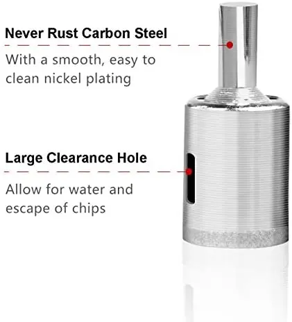 15pcs Diamond Coated Drill Bit 6-50mm for Tile Marble Glass Ceramic Hole Saw Drill Diamond Core Bit
