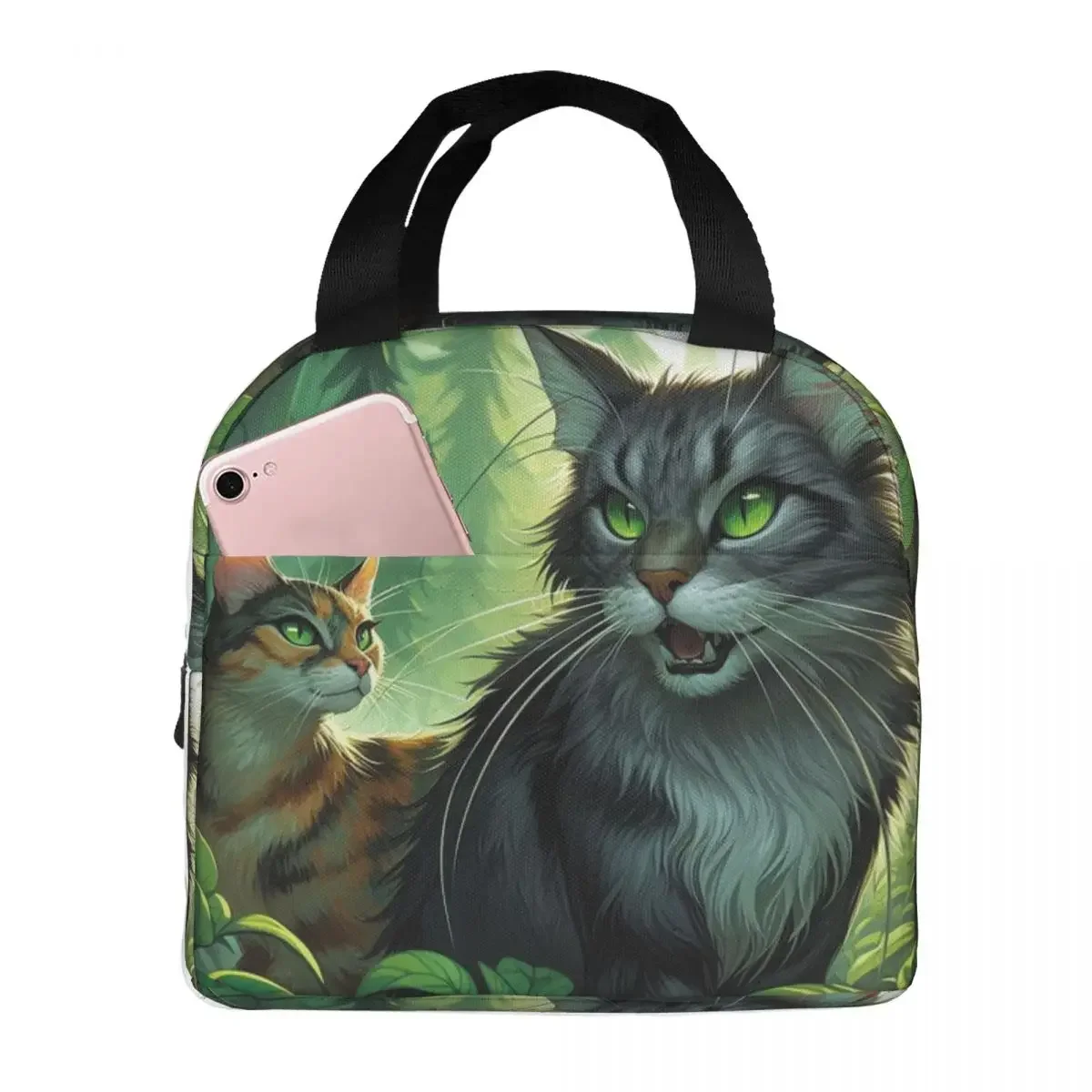 Classic Four Warriors Warrior Cats Logo Insulated Lunch Bag for Women Office Cooler Thermal Food Box Tote Lunch Boxes Container