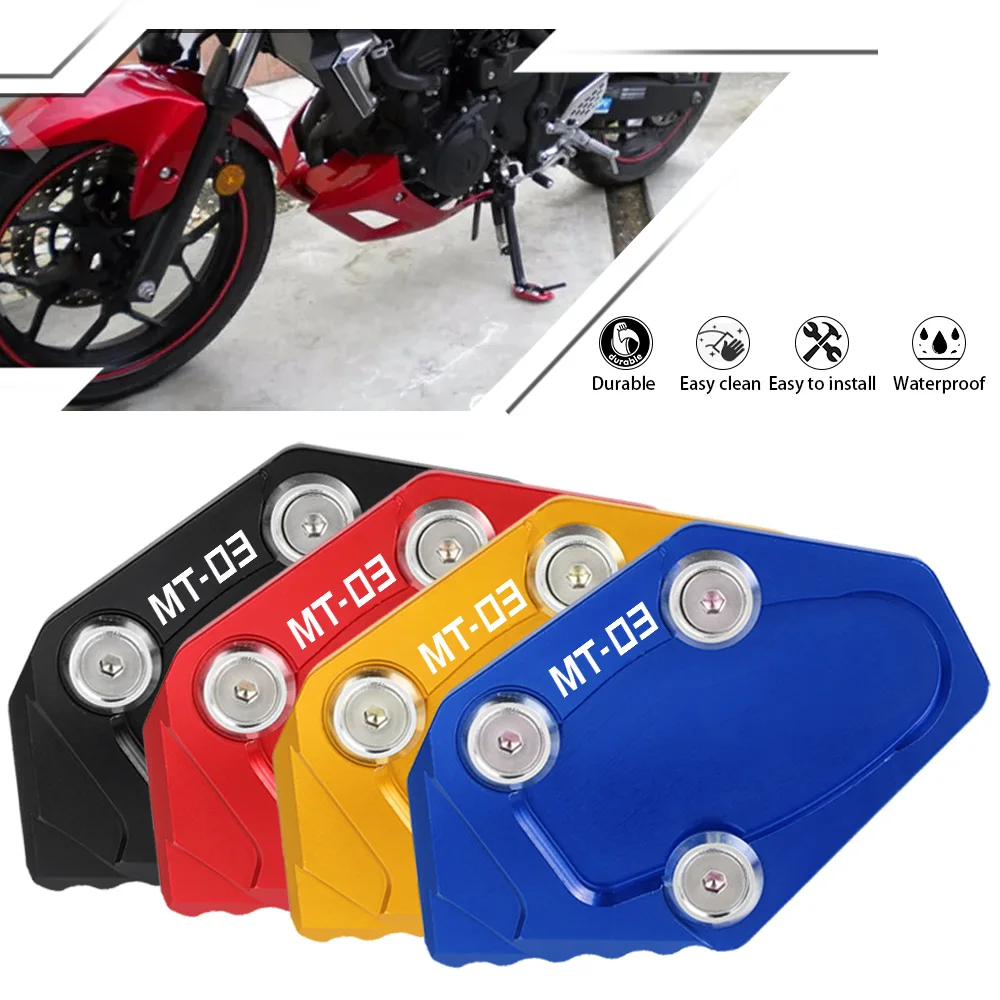 

Motorcycles Accessories Mt03 2023 2022 Side Stand Enlarge FOR YAMAHA MT-03 MT 03 ABS NIKEN GT Kickstand Extension Plate Pad