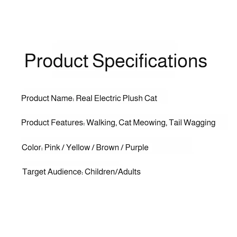 Electric kitten machine pet cat simulation will move will call plush toys