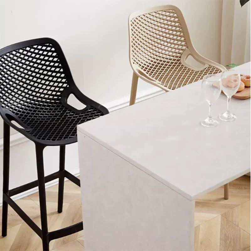 

High Bar Chair Nordic Modern Waterproof Kitchen Dining Minimalist Bar Tools Bartender Chair Taburetes Altos De Cocina Furniture