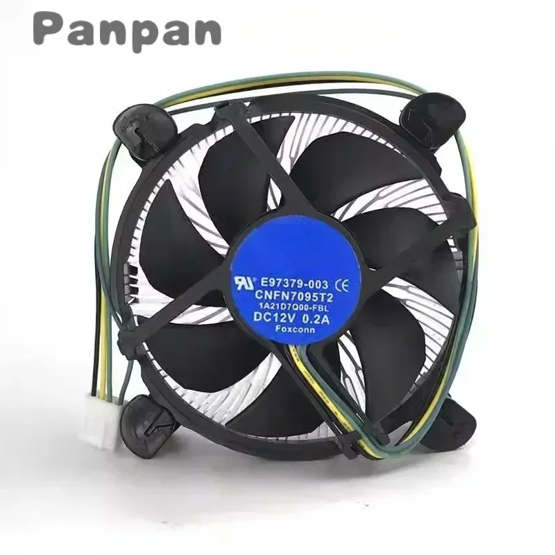 CPU Cooler with 90mm CPU Fan Aluminum Heatsink for Intel E97379-001 Core i3/i5/i7 Socket LGA1150/1155/1156 4Pin E97379-003