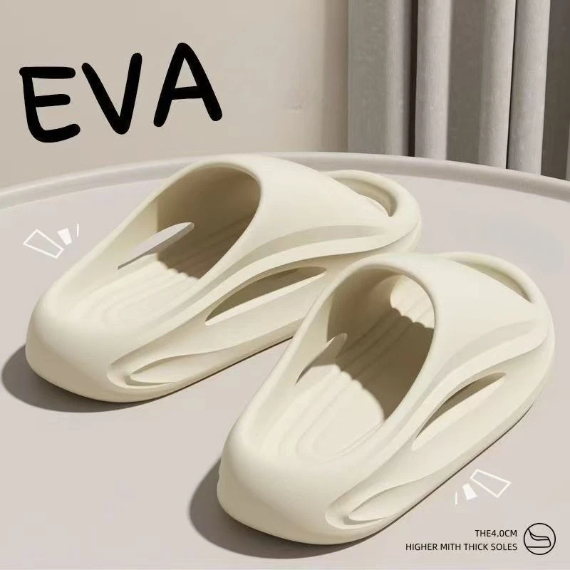 Couple Summer Slippers Indoor Home Bathroom Anti-Slip Thick Sole Quiet Deodorant Support Bath Shoes for Men And Women image 3