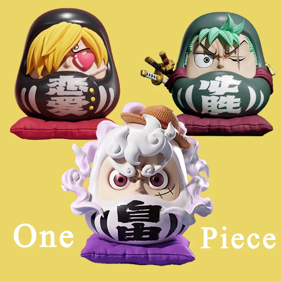 One Piece Anime Figure  Luffy Roronoa Zoro Sanji Cos Super Dharma Figurine 9cm Statue Figures collection Model Toy Car Ornaments