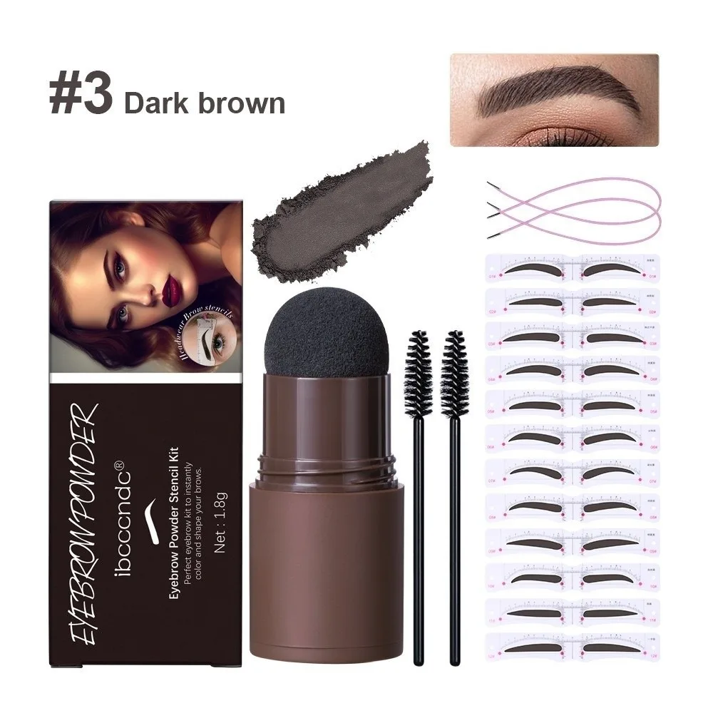 

Long Lasting 3 In 1 Eyebrow Stamp Kit Waterproof Brow Stamp One Step Eyebrow Stamp Shaping Kit Repeatable Eyebrow Brush