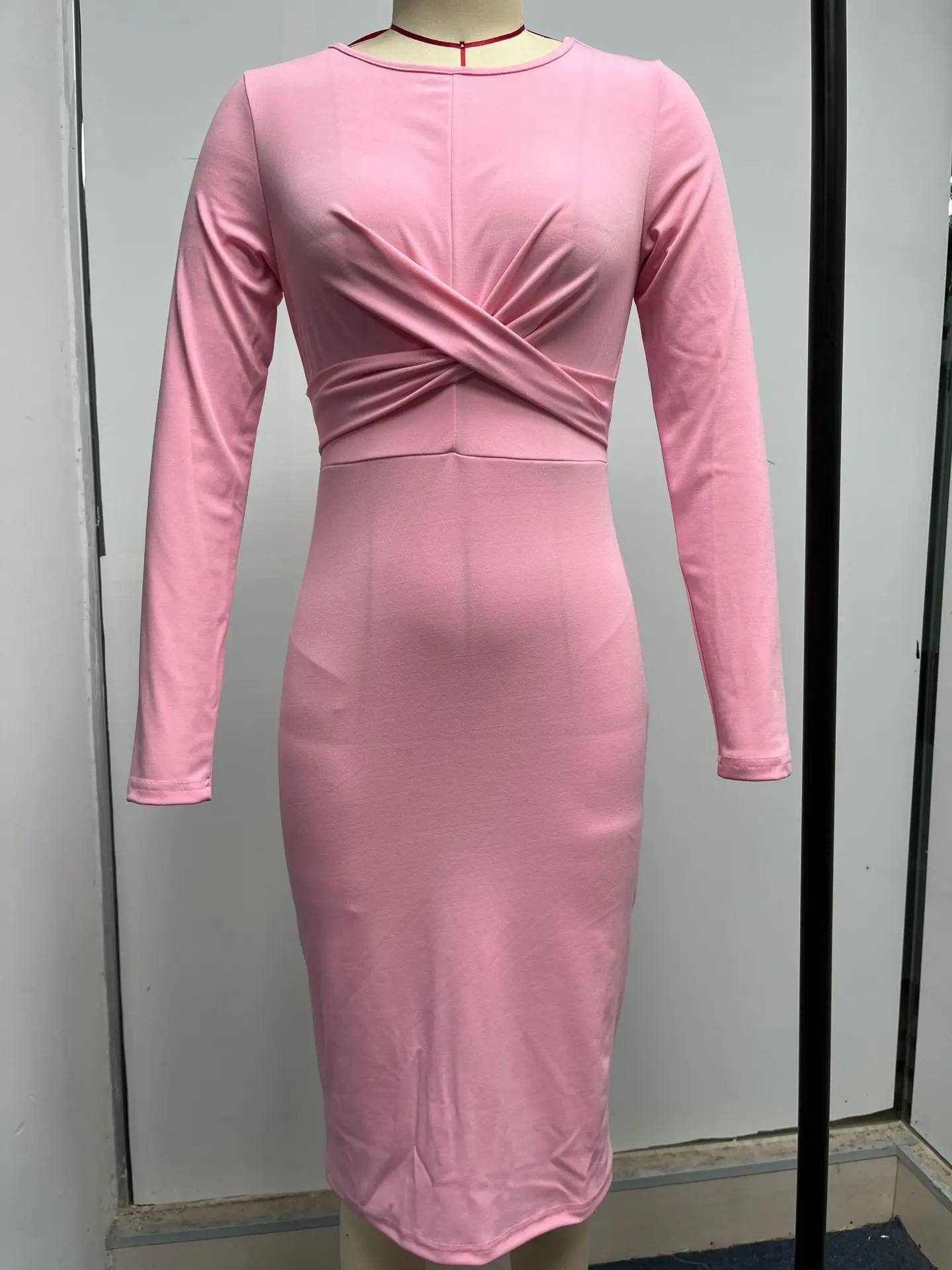 

Women's Dress 2023 Autumn New Retro Slim Wrap Buttock Long Skirt Temperament Long-sleeved Dress Vestidos Female Dress