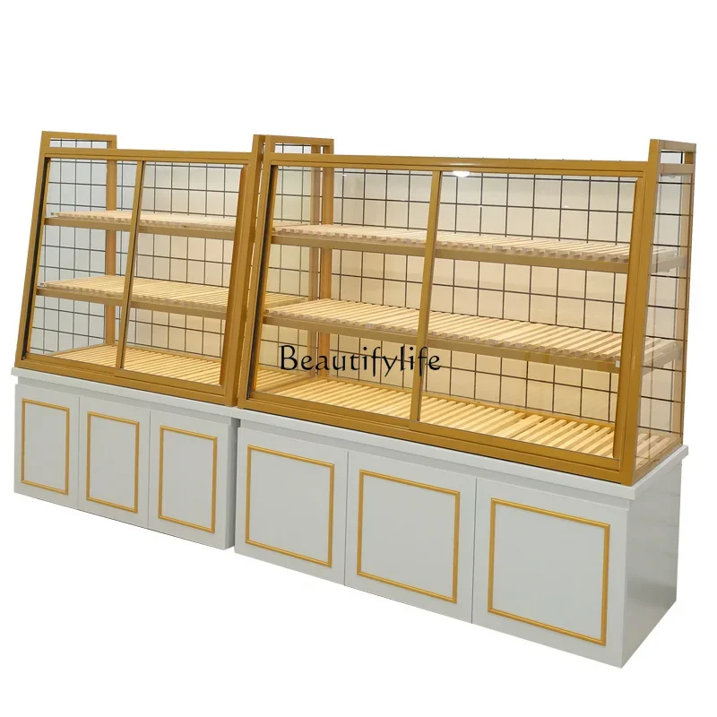 Customized Bread Display Cabinets Cake Baking and Baking Commercial Glass Food Showcase