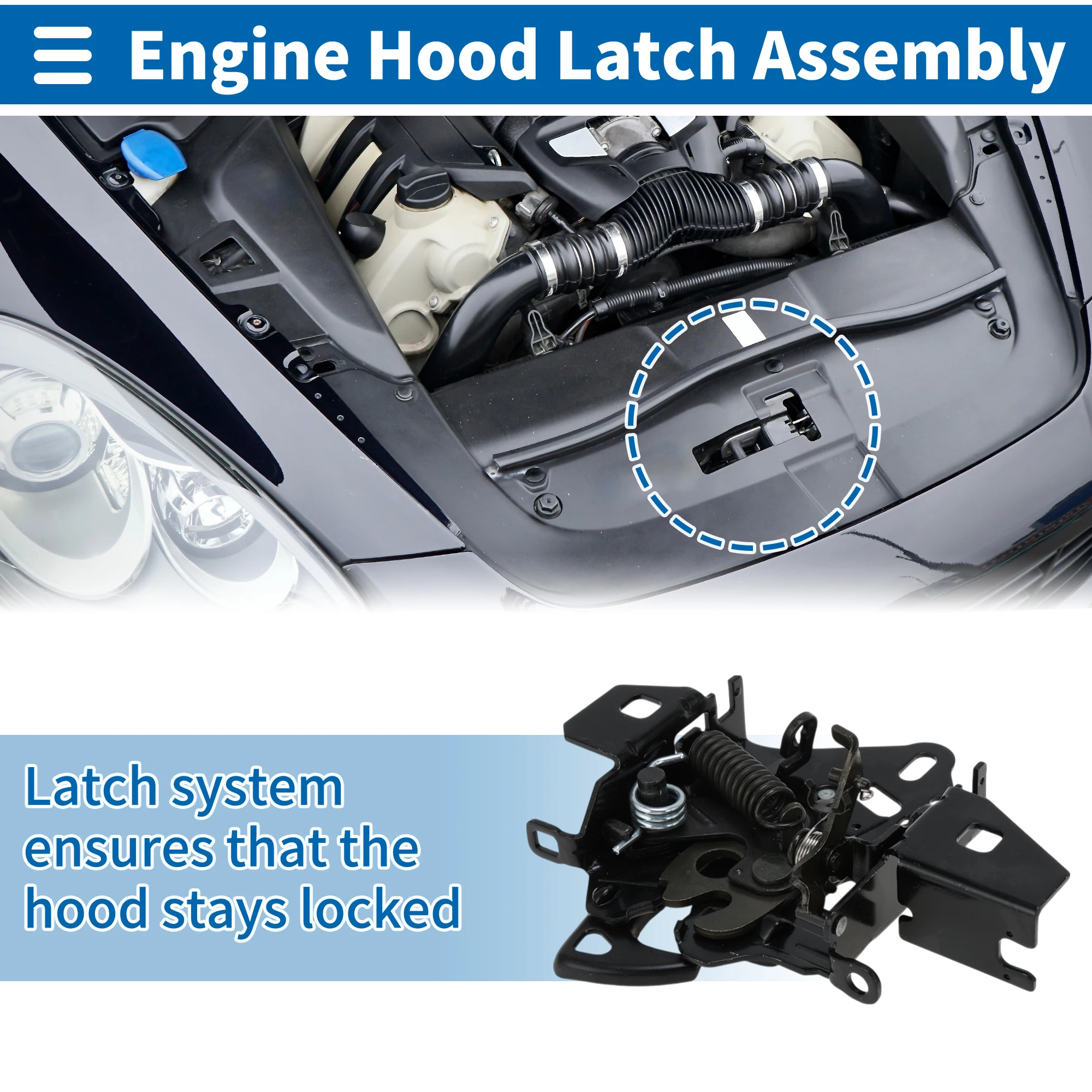 

UXCELL Hood Latch Assembly for Volkswagen Passat 2000-2005 Engine Hood Latch Lock Release No.3B0823509R/3B0823509AB