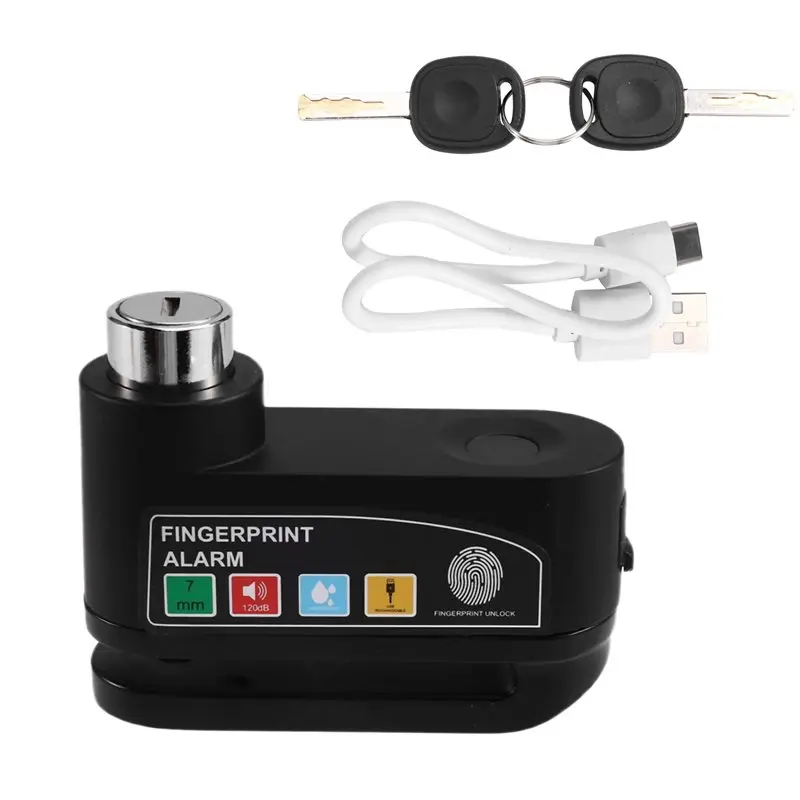 ABKN-For Motorcycle Disc Brake Lock Anti-Theft Security Alarm Disc For Motorcycle Moto Wheel Disk Padlock For Bike