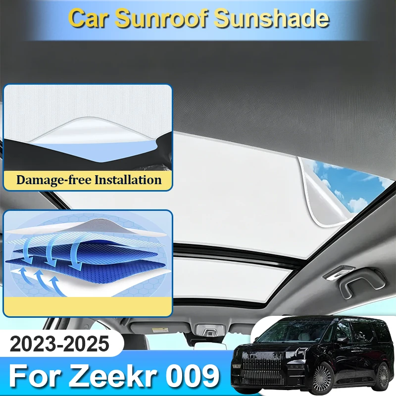 

Car Sunroof Sunshade For Zeekr 009 Accessories 2023 2024 2025 Electrostatic Adsorption Static Cling Panoramic Shade Sun Visor