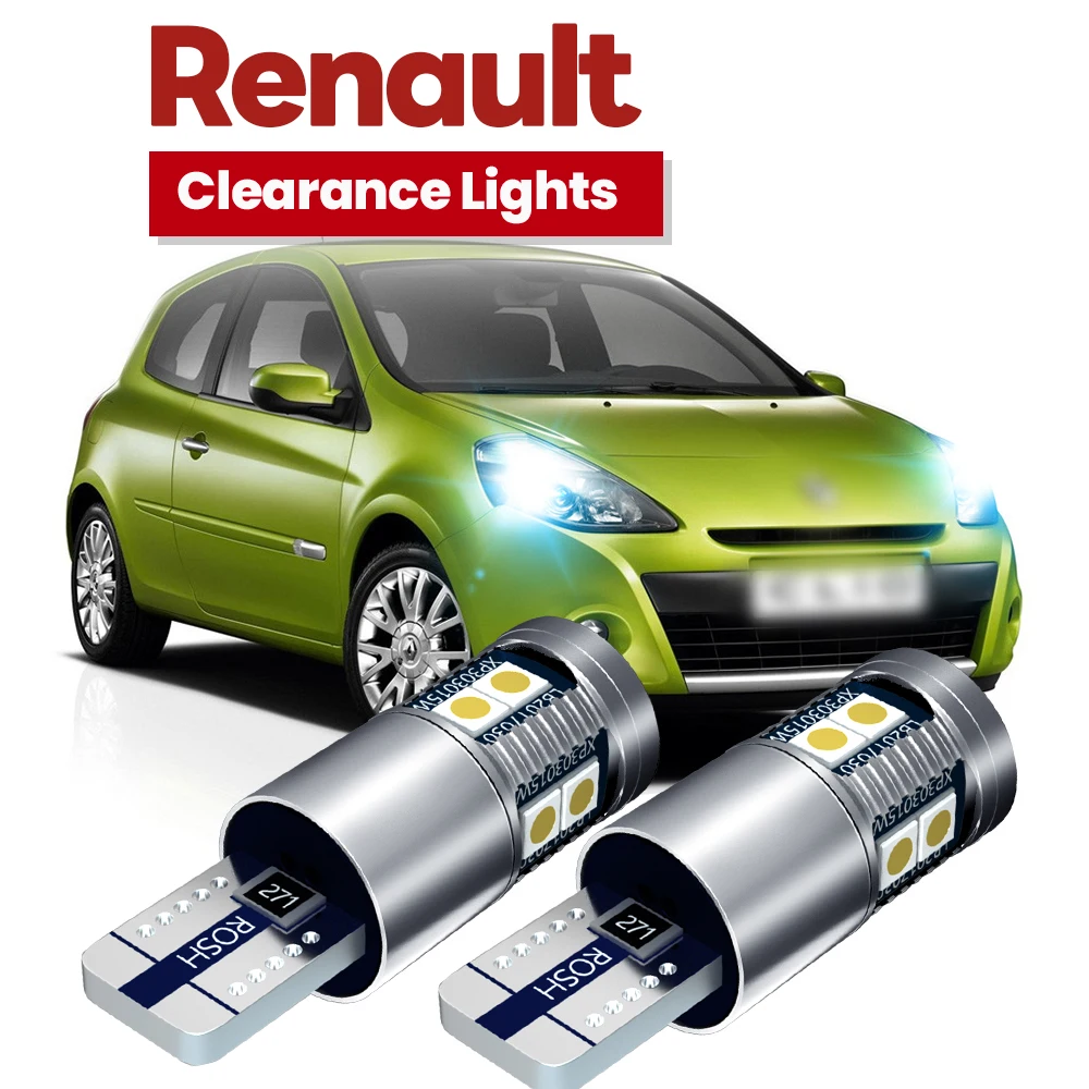 2pcs LED Clearance Light Lamp W5W T10 For Renault Clio 2 3 4 Duster Espace Fluence Kangoo Koleos 1 Megane Twingo Laguna Logan