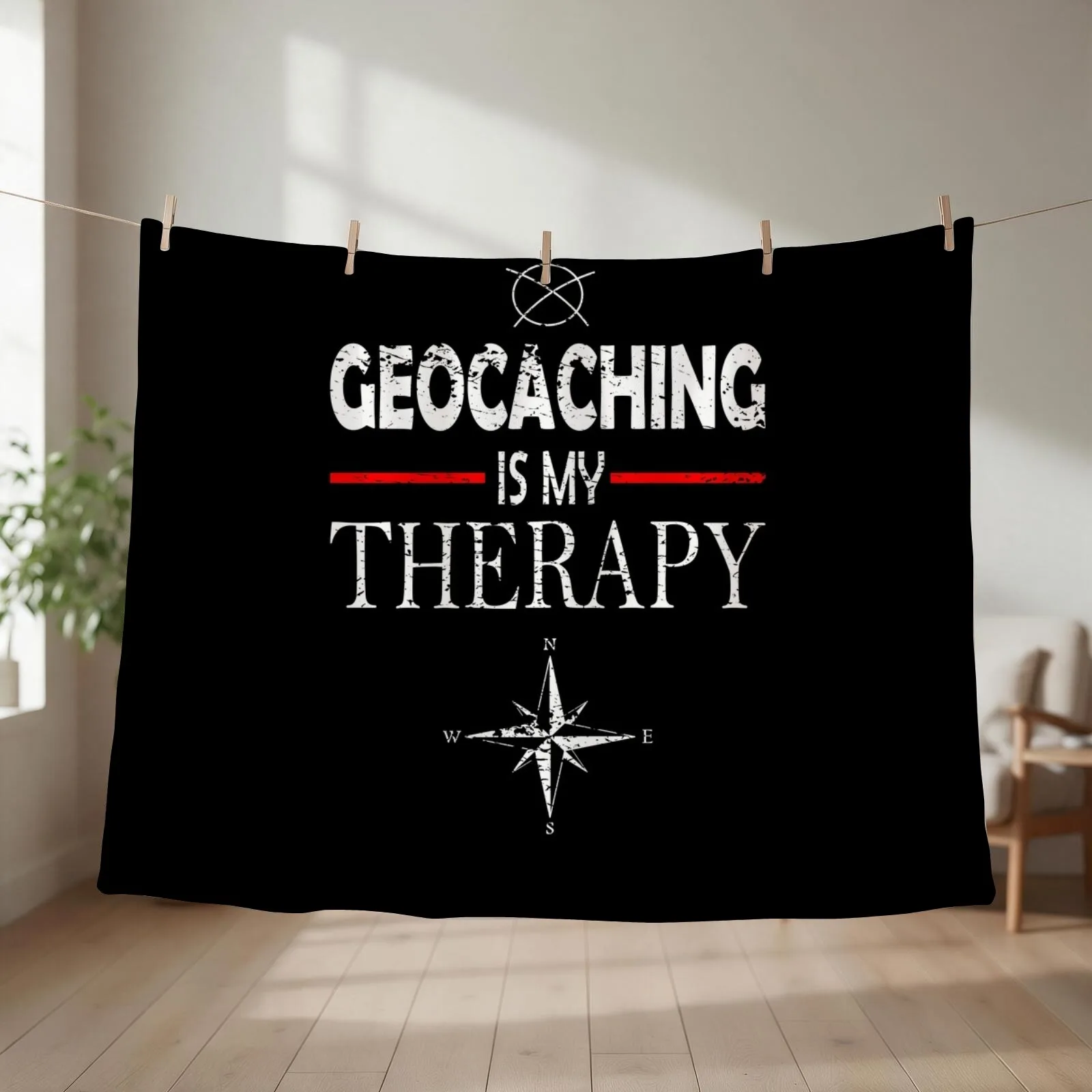 Geocaching is my therapy Throw Blanket Soft Plaid Decorative Sofas Camping blankets ands Blankets