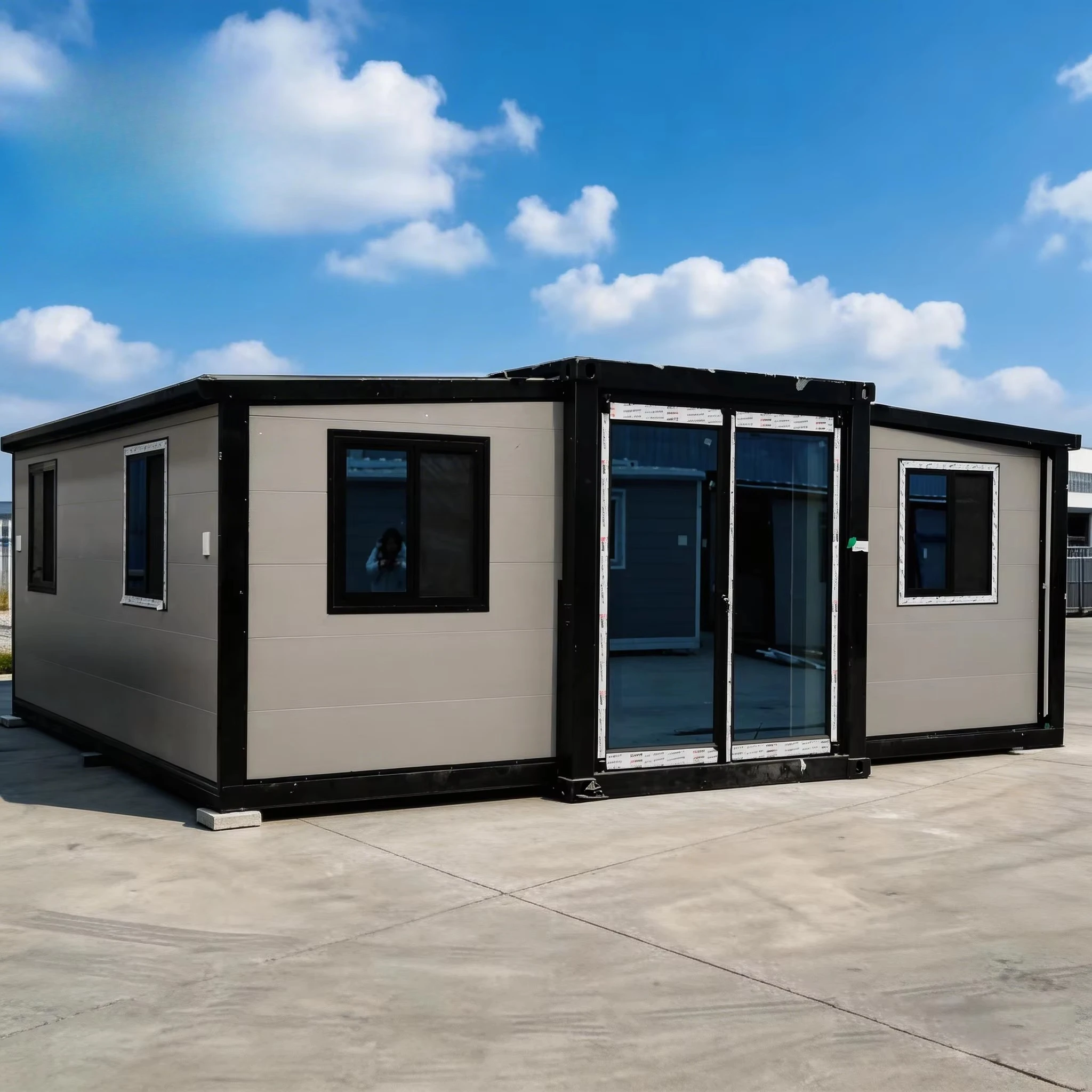 Granny Flat Expandable Container Folding House Sala De Expansion De Doble Ala Prefab Villa Shipping Prefabricated Mobile Home