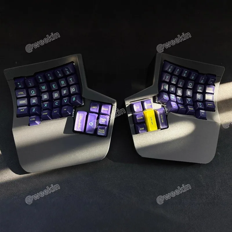 Wk Kinesis مجموعة لوحة المفاتيح سبليت 2.4 جرام وضع واحد بيئة العمل الساخن مبادلة لوحة المفاتيح الميكانيكية اللاسلكية ملحقات مخصصة دعم قارورة