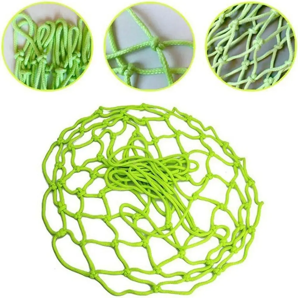 Nylon Glow Basketball Net 12 Loops Durable Nightlight Luminous Basketball Net Easy to Install Standard Size