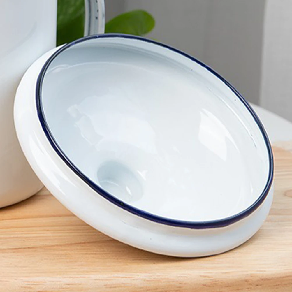

Enamel Cup Lid Round Protective Cover White Reusable 7 5x8 5cm Size Fit Mug Covers Drink Accessories Kitchen Barware