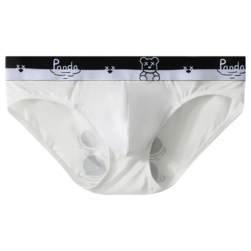 Men's U Convex Pouch Underwear Boys Pure Cotton Briefs Pants Gays Low Waisted Panties Youth Personalized Printed Bottom Lingerie