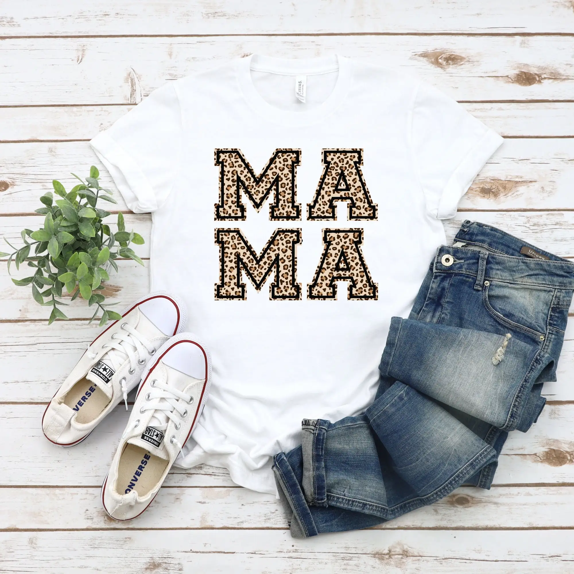 Leopard Mama T Shirt Mothers Day Grandmother For Mom New Life Baby Shower S